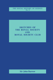 Sketches of Royal Society and Royal Society Club book cover