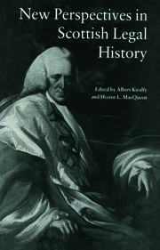 New Perspectives in Scottish Legal History: New Per Scot Legal His book cover