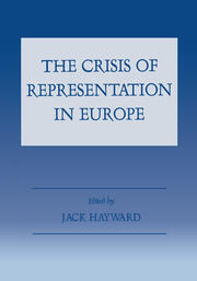 The Crisis of Representation in Europe book cover