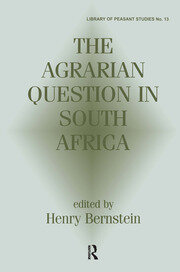 The Agrarian Question in South Africa book cover