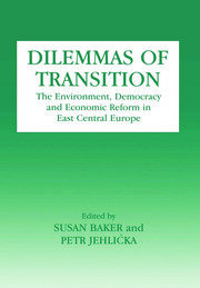 Dilemmas of Transition: The Environment, Democracy and Economic Reform in East Central Europe book cover