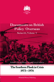 The Southern Flank in Crisis, 1973-1976: Series III, Volume V: Documents on British Policy Overseas book cover