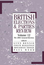 British Elections & Parties Review: The 2001 General Election book cover