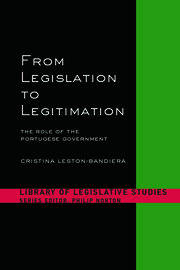 From Legislation to Legitimation: The Role of the Portuguese Parliament book cover