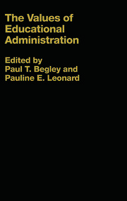The Values of Educational Administration: A Book of Readings book cover