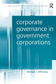 Corporate Governance in Government Corporations book cover