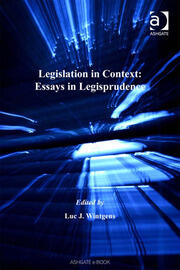 Legislation in Context: Essays in Legisprudence book cover