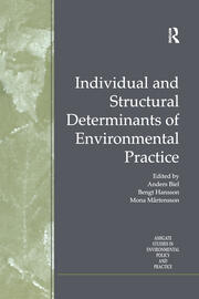 Individual and Structural Determinants of Environmental Practice book cover