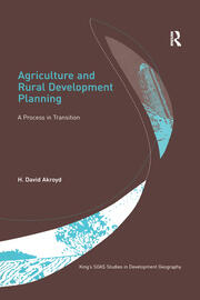 Agriculture and Rural Development Planning: A Process in Transition book cover