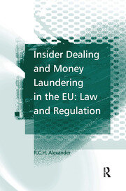 Insider Dealing and Money Laundering in the EU: Law and Regulation book cover