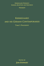 Volume 6, Tome I: Kierkegaard and His German Contemporaries - Philosophy book cover