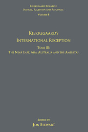 Volume 8, Tome III: Kierkegaard's International Reception – The Near East, Asia, Australia and the Americas book cover