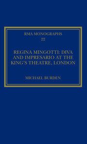Regina Mingotti: Diva and Impresario at the King's Theatre, London book cover