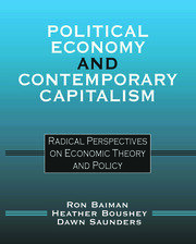 Political Economy and Contemporary Capitalism: Radical Perspectives on Economic Theory and Policy book cover