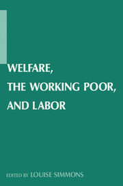Welfare, the Working Poor, and Labor book cover