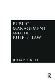 Public Management and the Rule of Law book cover