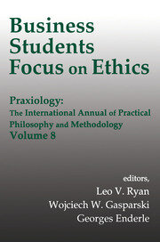 Business Students Focus on Ethics book cover