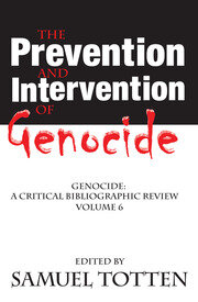 The Prevention and Intervention of Genocide book cover