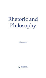 Rhetoric and Philosophy book cover