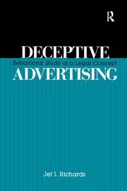 Deceptive Advertising: Behavioral Study of A Legal Concept book cover