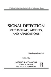Signal Detection: Mechanisms, Models, and Applications book cover