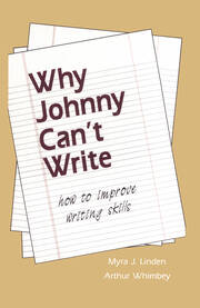 Why Johnny Can't Write: How to Improve Writing Skills book cover