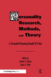Personality Research, Methods, and Theory: A Festschrift Honoring Donald W. Fiske book cover