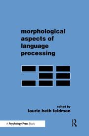 Morphological Aspects of Language Processing book cover