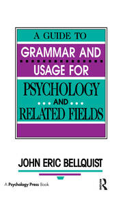 A Guide To Grammar and Usage for Psychology and Related Fields book cover