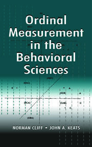 Ordinal Measurement in the Behavioral Sciences book cover