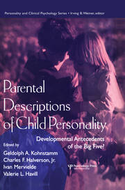 Parental Descriptions of Child Personality: Developmental Antecedents of the Big Five? book cover