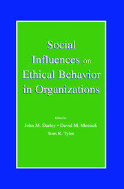 Social Influences on Ethical Behavior in Organizations book cover