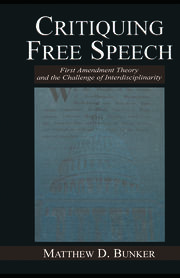 Critiquing Free Speech: First Amendment theory and the Challenge of Interdisciplinarity book cover