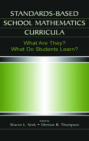 Standards-based School Mathematics Curricula: What Are They? What Do Students Learn? book cover