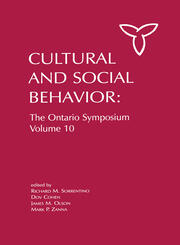 Culture and Social Behavior: The Ontario Symposium, Volume 10 book cover