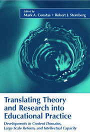 Translating Theory and Research Into Educational Practice: Developments in Content Domains, Large Scale Reform, and Intellectual Capacity book cover