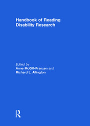 Handbook of Reading Disability Research book cover