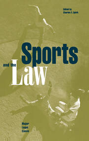 Sports and the Law: Major Legal Cases book cover