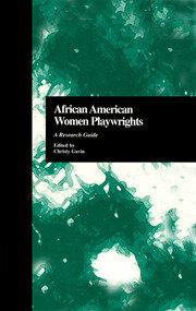African American Women Playwrights: A Research Guide book cover