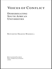 Voices of Conflict: Desegregating South African Universities book cover