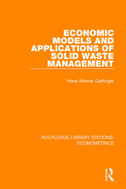 Economic Models and Applications of Solid Waste Management book cover