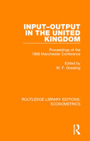 Input-Output in the United Kingdom: Proceedings of the 1968 Manchester Conference book cover