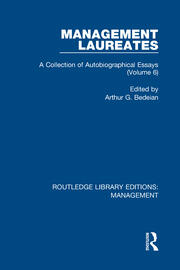 Management Laureates: A Collection of Autobiographical Essays (Volume 6) book cover