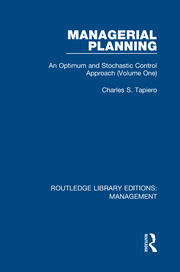 Managerial Planning: An Optimum and Stochastic Control Approach (Volume 1) book cover