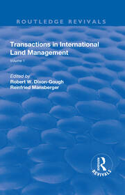 Transactions in International Land Management: Volume 1 book cover