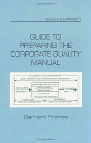 Guide to Preparing the Corporate Quality Manual book cover