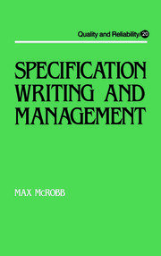Specification Writing and Management book cover