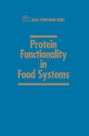 Protein Functionality in Food Systems book cover