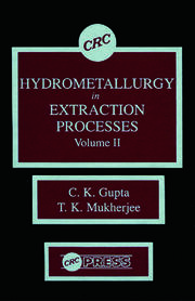 Hydrometallurgy in Extraction Processes, Volume II book cover