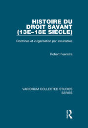 Histoire du droit savant (13e–18e siècle): Doctrines et vulgarisation par incunables book cover